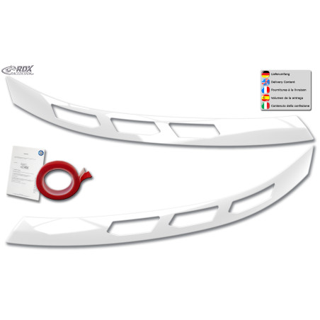 Palpebre fari per VW Transporter / Shuttle / Caravelle (2025-present) bianco lucido (Cod. R-RDSB238-
