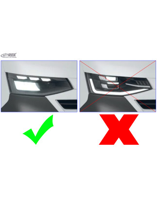 Palpebre fari per VW Transporter / Shuttle / Caravelle (2025-present) bianco lucido (Cod. R-RDSB238-