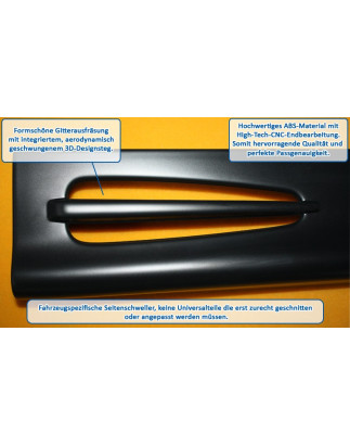 Set minigonne per FIAT Bravo & Brava (186) "GT4" (Cod. R-RDSL096)