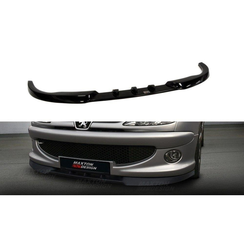 SPLITTER ANTERIORE PEUGEOT 206 (for: CC, RC, GTI, S16, XSI, XS, SPORT) (Cod. M-PE-206-CC-FD1G)