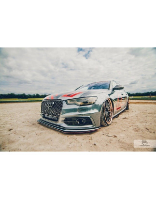 SPLITTER RACING ANTERIORE AUDI A6 C7 S-LINE (2 splitters  1 set) (Cod. M-AU-A6-C7-SLINE-FD2G+CNCA)