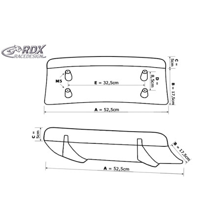 Diffusore posteriore U-Diff per SUBARU Impreza 3 (GD) WRX 2005-2007 (Cod. R-RDHAD1-011)