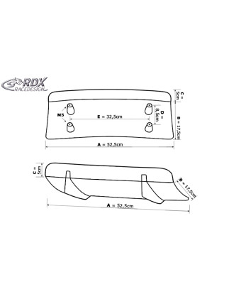 Diffusore posteriore U-Diff per MERCEDES Classe B T 245DES B-Klasse (T 245) (Cod. R-RDHAD1-012)