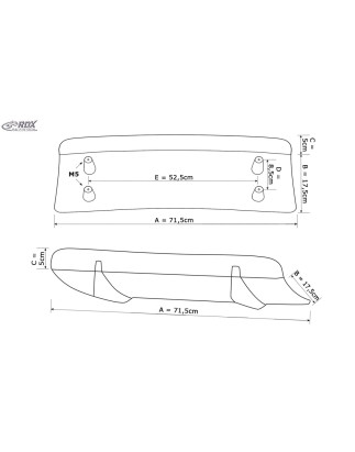 Diffusore posteriore U-Diff XL per MERCEDES CL-Class C216DES CL-Klasse (C216) (Cod. R-RDHAD4-003)