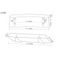 Diffusore posteriore U-Diff XL per MERCEDES CL-Class C216DES CL-Klasse (C216) (Cod. R-RDHAD4-003)