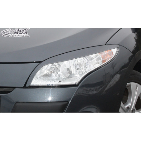 palpebre fari per RENAULT Megane 3 2008-2013 black highgloss (Cod. R-RDSB128-GZD)