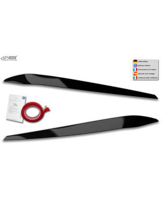 palpebre fari per VW Touran 5T (2015+ solo per fari led) nero lucido (Cod. R-RDSB155-GZD)