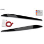 palpebre fari per VW Touran 5T (2015+ solo per fari led) nero lucido (Cod. R-RDSB155-GZD)