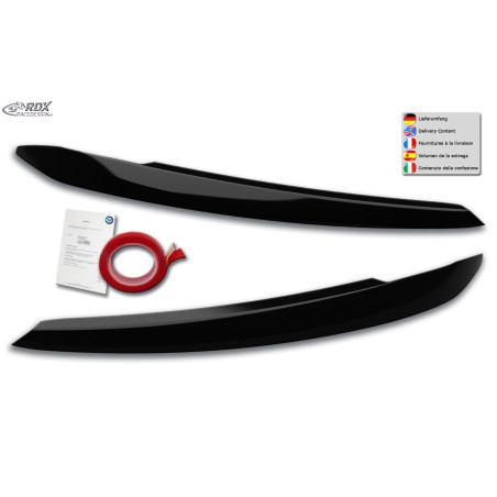 palpebre fari per VW Touran 5T (2015+)fari alogeni nero lucido (Cod. R-RDSB158-GZD)