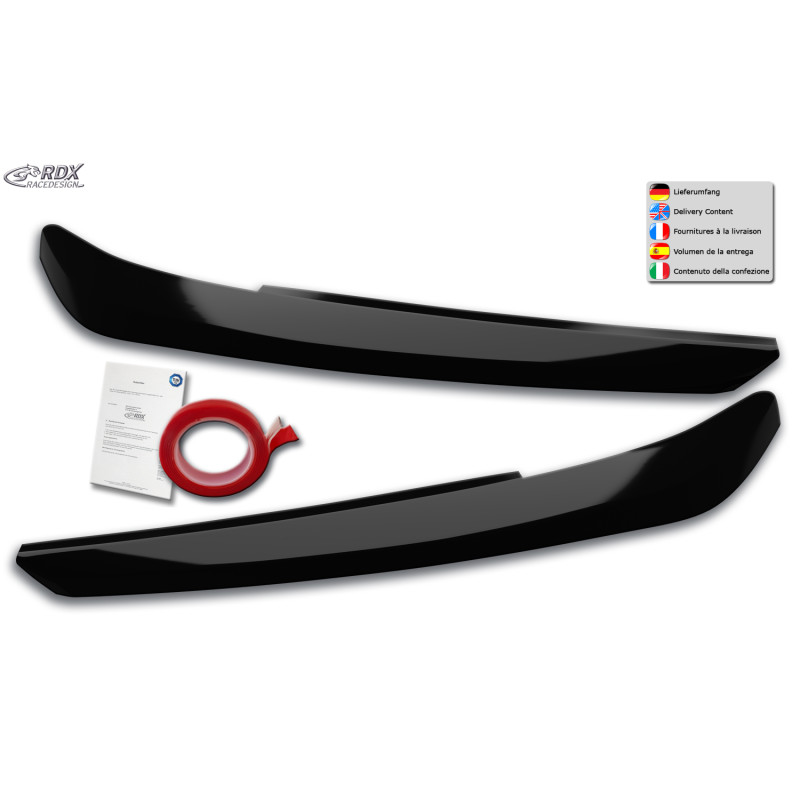 palpebre fari per AUDI Q3 F3 (2019+) nero lucido (Cod. R-RDSB159-GZD)