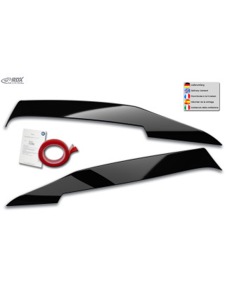 palpebre fari per MERCEDES Classe C W205/ S205/ C205 (2014+) nero lucido (Cod. R-RDSB166-GZD)