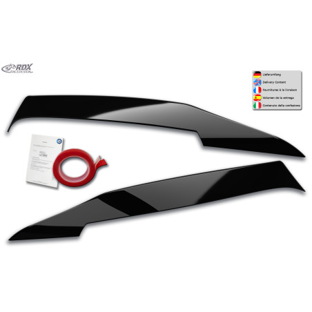 palpebre fari per MERCEDES Classe C W205/ S205/ C205 (2014+) nero lucido (Cod. R-RDSB166-GZD)