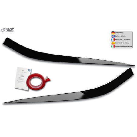 palpebre fari per KIA XCeed CD (2019-2022 & 2022+) nero lucido (Cod. R-RDSB173-GZD)