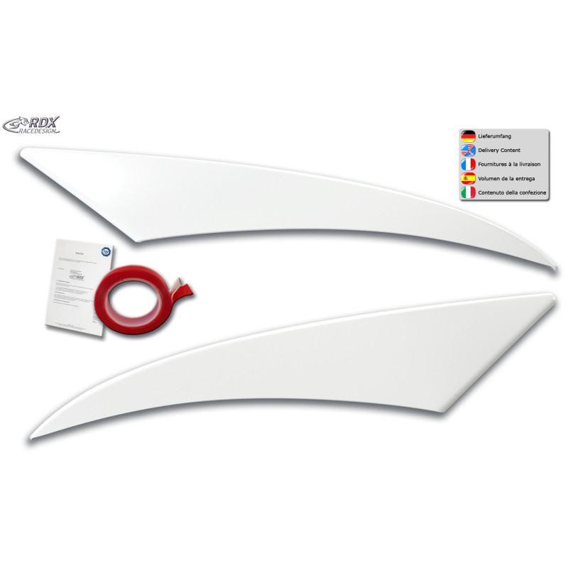 palpebre fari per VW Crafter (2006-2017) bianco lucido  (Cod. R-RDSB176-WS)
