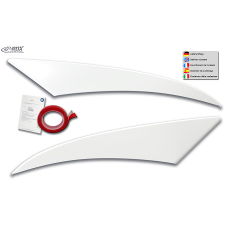 palpebre fari per VW Crafter (2006-2017) bianco lucido  (Cod. R-RDSB176-WS)