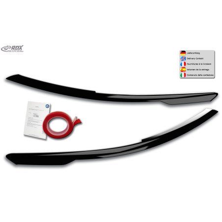 palpebre fari per VW Golf 8 (CD / CDV | 2019-present) nero lucido (Cod. R-RDSB178-GZD)