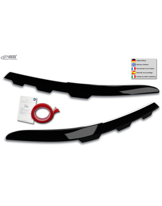 palpebre fari per VW Passat 3G B8 (2019+) "jagged" nero lucido  (Cod. R-RDSB179-GZD)
