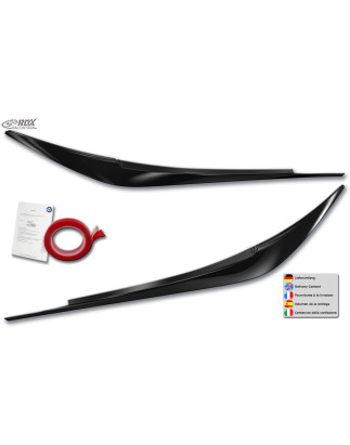 palpebre fari per MAZDA 6 (GJ / GL / 2018-2024) nero lucido (Cod. R-RDSB199-GZD)