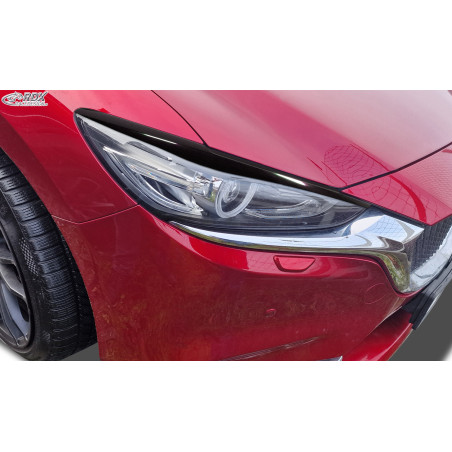 palpebre fari per MAZDA 6 (GJ / GL / 2018-2024) nero lucido (Cod. R-RDSB199-GZD)