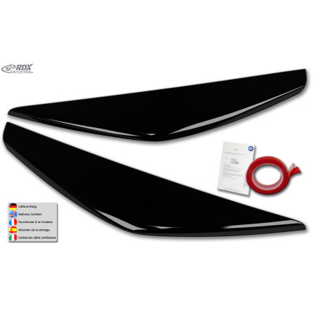 palpebre fari per FORD Kuga (DM2 | 2016-2020) nero lucido - FORD Kuga 2 (Cod. R-RDSB213-GZD)