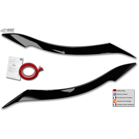 palpebre fari per BMW Z4 E89 Facelift 2013-2016 (and 2009-2013) nero lucido - MAZDA Z4 (E89) (Cod. R