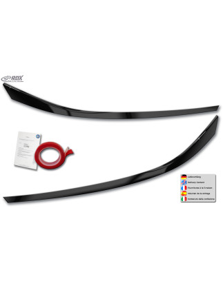 palpebre fari per HYUNDAI i20 (BC3 / BI3 / 2020-present) nero lucido (Cod. R-RDSB221-GZD)