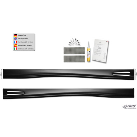 Set minigonne per VOLVO V60 / S60 2013-2018 "GT4" - VOLVO S60 / V60 (Cod. R-RDSL000089)