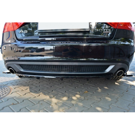 Splitter posteriore Audi A5 Coupe / Sportback S-Line 8T (con barra verticale) (Cod. M-AU-A5-SLINE-RD