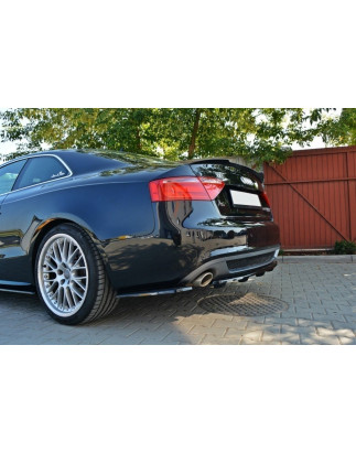 Splitter posteriore Audi A5 Coupe / Sportback S-Line 8T (con barra verticale) (Cod. M-AU-A5-SLINE-RD