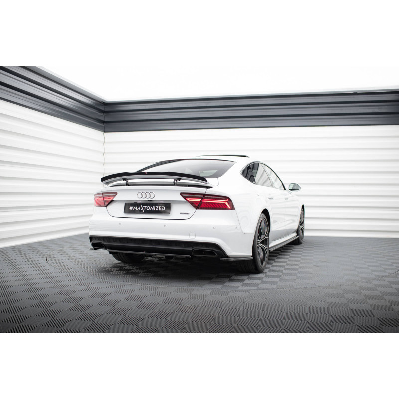 Splitter posteriore (con barre verticali) Audi A7 S-Line C7 Facelift  (Cod. M-AU-A7-1F-SLINE-RD1+RD2