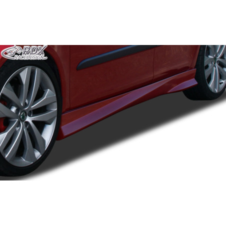 Set minigonne per SKODA Fabia 2 / 5J (-2010 & Facelift 2010+) "Turbo" (Cod. R-RDSL373)