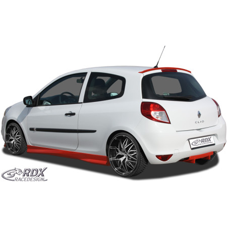 Set minigonne per RENAULT Clio 3 Phase 1 / 2 (not RS) "Turbo" (Cod. R-RDSL375)
