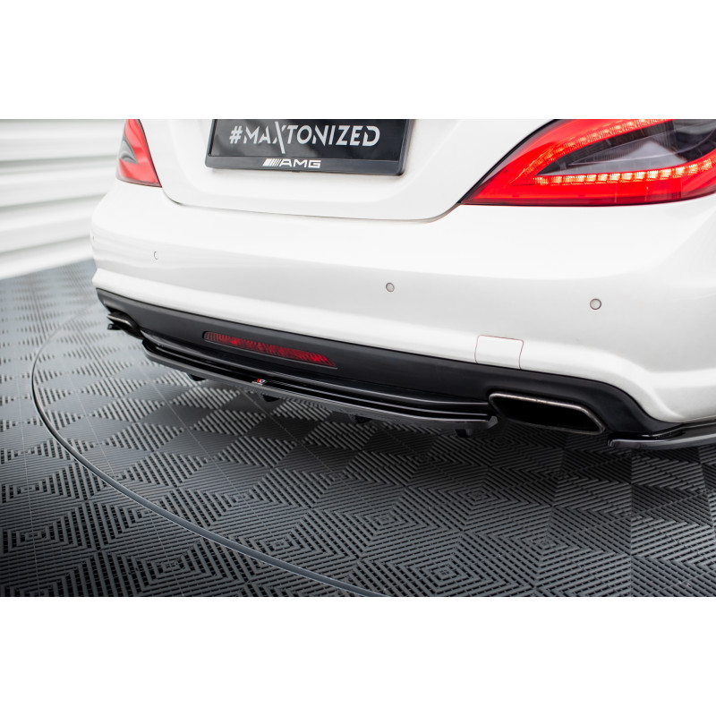 Splitter posteriore (con barre verticali) Mercedes-Benz CLS AMG-Line C218 (Cod. M-ME-CLS-218-RD1+RD2