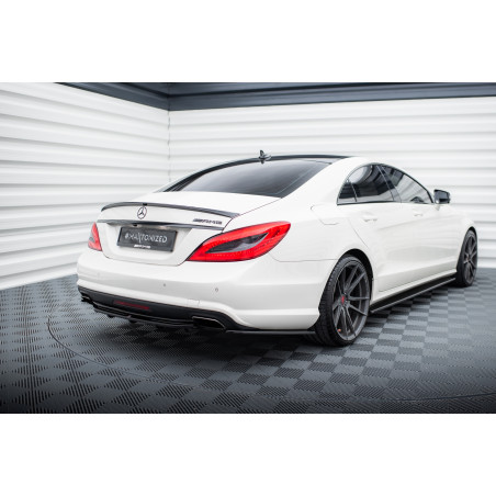 Splitter posteriore (con barre verticali) Mercedes-Benz CLS AMG-Line C218 (Cod. M-ME-CLS-218-RD1+RD2