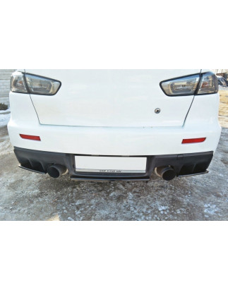 Splitter posteriore Mitsubishi Lancer Evo X (con barre verticali) (Cod. M-MI-LA-10-EVO-RD1+RD2G)
