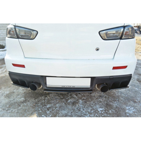 Splitter posteriore Mitsubishi Lancer Evo X (con barre verticali) (Cod. M-MI-LA-10-EVO-RD1+RD2G)