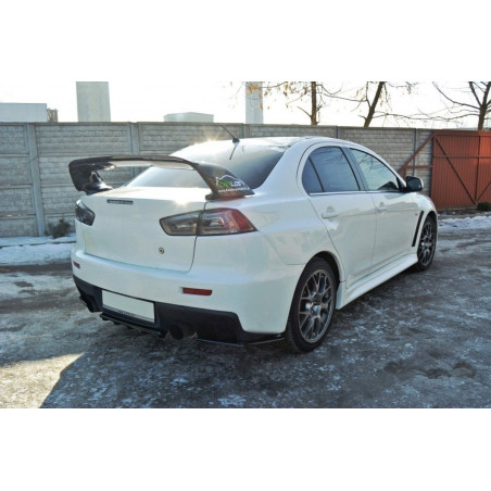 Splitter posteriore Mitsubishi Lancer Evo X (con barre verticali) (Cod. M-MI-LA-10-EVO-RD1+RD2G)