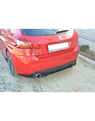 Splitter posteriore PEUGEOT 308 II GTI (con barre verticali) (Cod. M-PE-308-GTI-RD1+RD2G)
