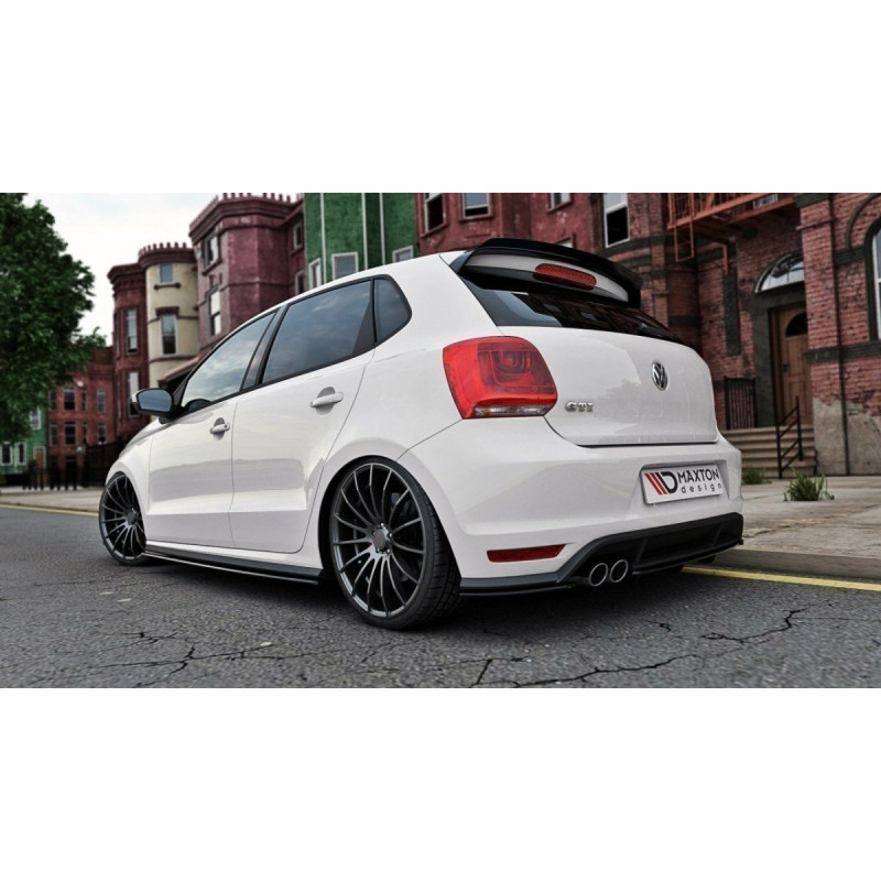 Splitter posteriore (con barra verticale) Volkswagen Polo GTI Mk5 Facelift (Cod. M-VW-PO-5F-GTI-RSD1