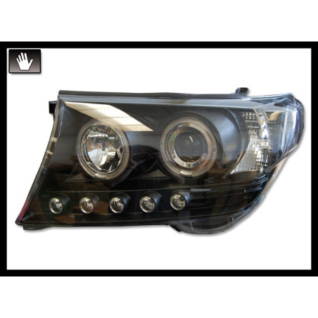 Fari Day Light Toyota Land Cruiser F J200 08 Black H1-H1 (Cod. E-FAT0015)
