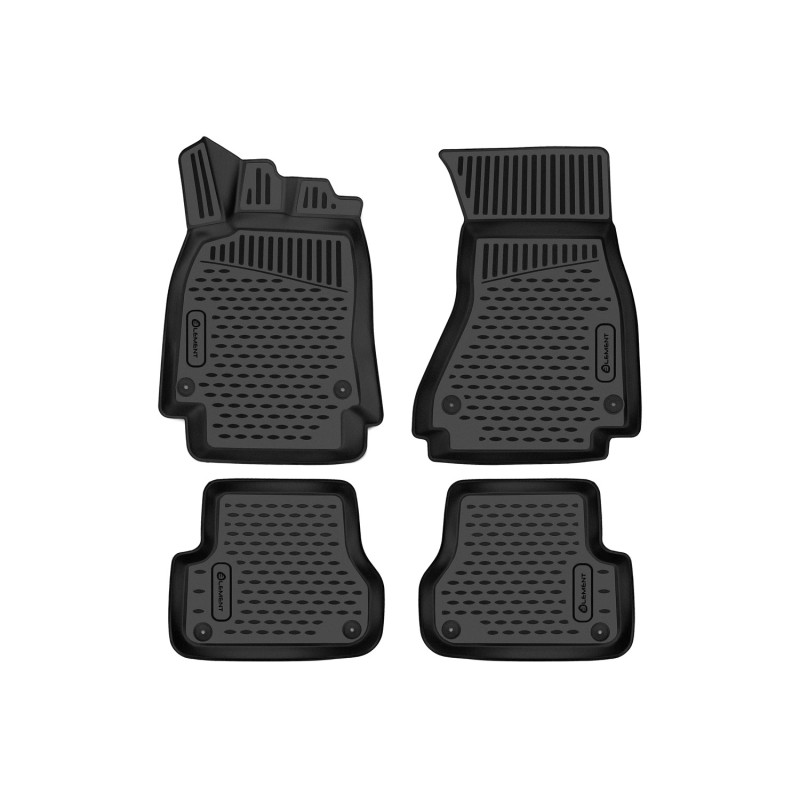 3D Tappetini su misura per AUDI A6, 2011-2018, sedan/without glove box, 4 pcs. (Cod. N-EXP.ELEMENT3D