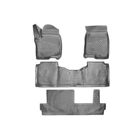 3D Tappetini su misura per CHEVROLET Suburban, 2021-, SUV, Bench Seating, 4 pcs. USA (polyurethane) 