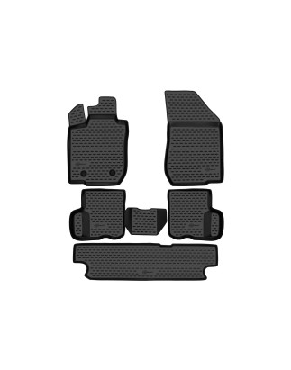 Tappetini su misura per DACIA Logan MCV, 2006-, 7 posti 4 pcs. (Cod. N-EXP.NLC.93.01.210k)