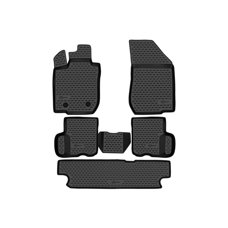 Tappetini su misura per DACIA Logan MCV, 2006-, 7 posti 4 pcs. (Cod. N-EXP.NLC.93.01.210k)