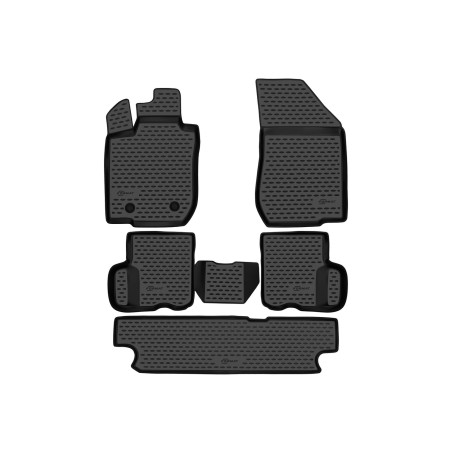 Tappetini su misura per DACIA Logan MCV, 2006-, 7 posti 4 pcs. (Cod. N-EXP.NLC.93.01.210k)