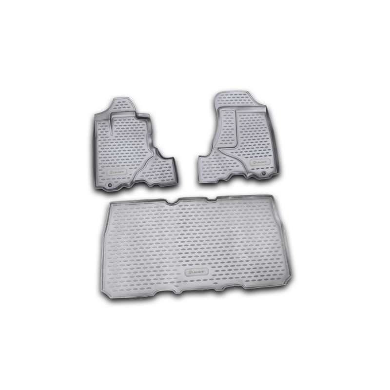 Tappetini rubber gomma sintetica for HONDA Element 2003-2008, 3 pcs. (black ) (Cod. N-EXP.NLC.18.17.