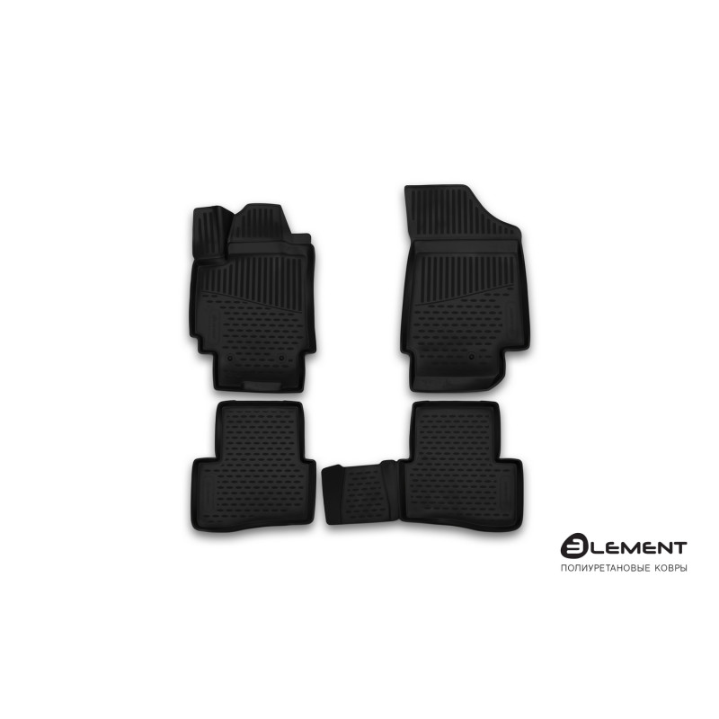 3D Tappetini su misura per HYUNDAI Creta (I, Ip), 2016-2021, 4 pcs. (Cod. N-EXP.ELEMENT3D2063210k)