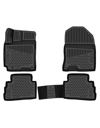 3D Tappetini su misura per HYUNDAI Kona, 2017-, SUV, Europe, 4 pcs. (Cod. N-EXP.ELEMENT3D02209210)