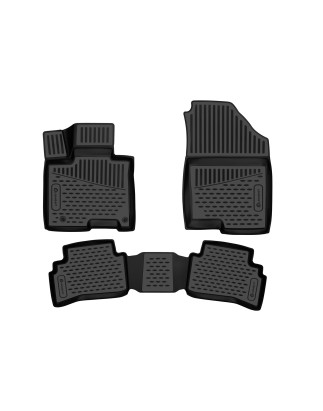 3D Tappetini su misura per HYUNDAI Tucson (IV short base) Europe, 2020-, 3 pcs. (polyurethane). (Cod