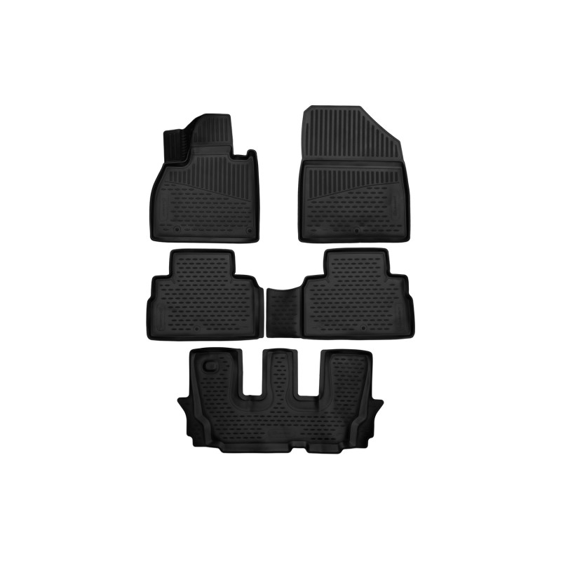 3D Tappetini su misura per KIA Telluride, 2020-,  SUV, USA, 5pcs. (Cod. N-EXP.ELEMENT3D02335210)